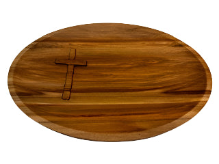 Handcrafted Wooden Cross Catch-All Tray-Unique Sweet Gum Valet Tray-Religious Gift-custom engraving-Rustic Nightstand or Entryway Organizer