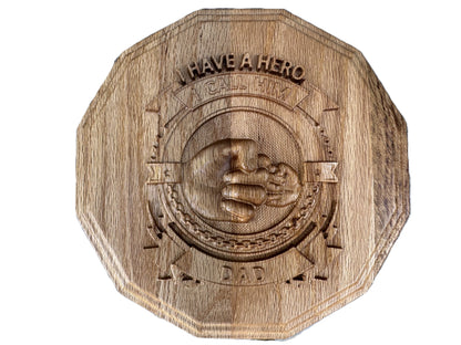 custom Father's Day gift- unique gift for dad-hero Dad gift-personalized wooden sign for dad