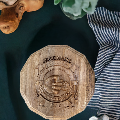 custom Father's Day gift- unique gift for dad-hero Dad gift-personalized wooden sign for dad