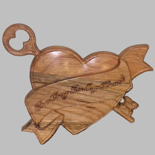 "Key to My Heart" Wooden Decorative Plaque